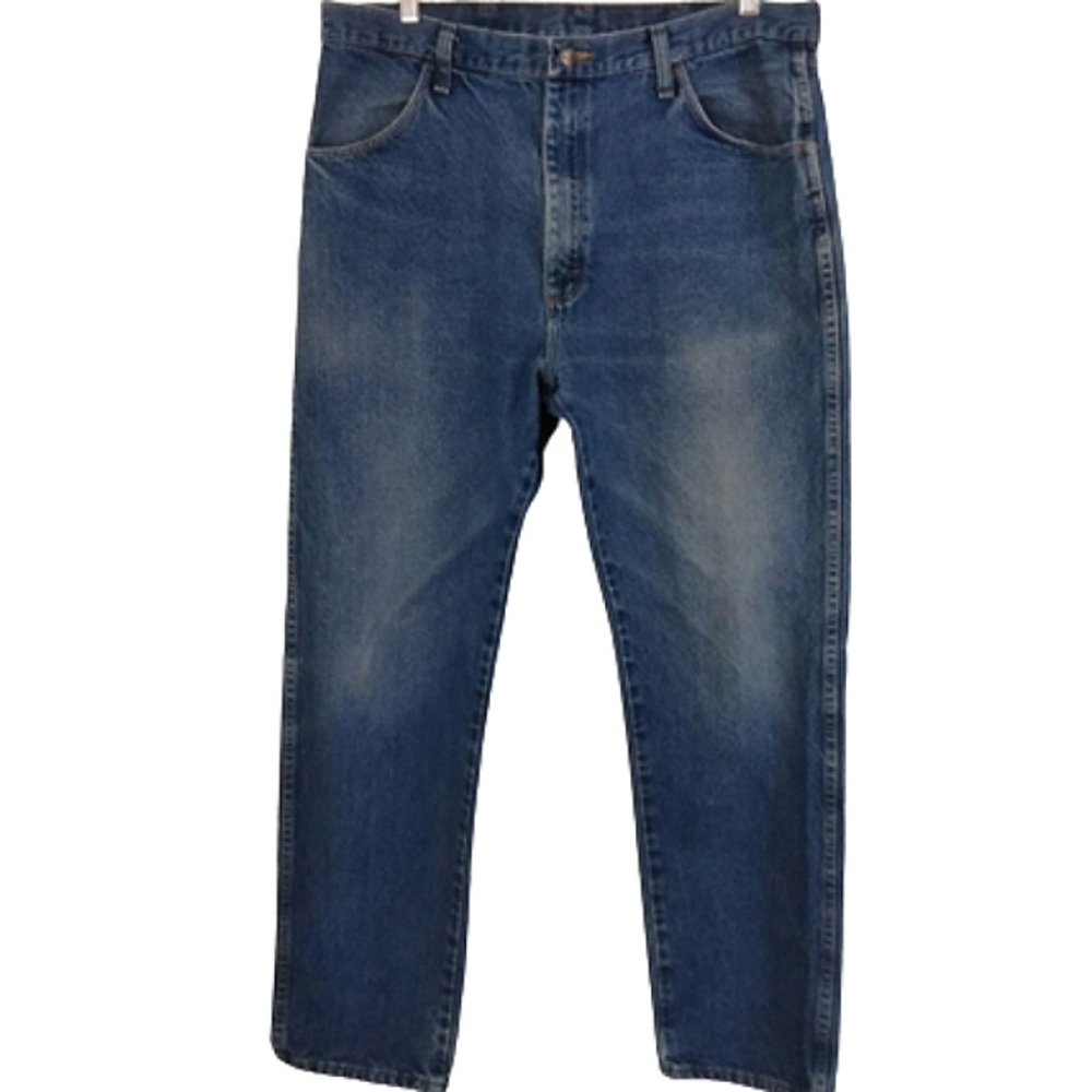 Rustler Men's Standard Medium Wash Cotton Denim Cotton Blue Jeans 38 x 32 Pants